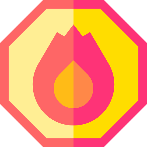 Flammable Basic Straight Flat icon