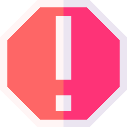 Warning Basic Straight Flat icon