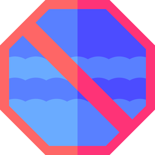 No bath Basic Straight Flat icon