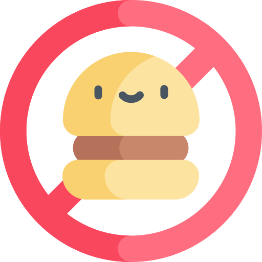 No fast food Kawaii Flat icon
