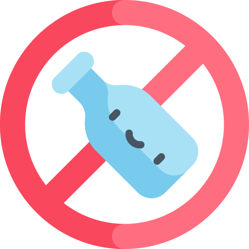 kein alkohol Kawaii Flat icon