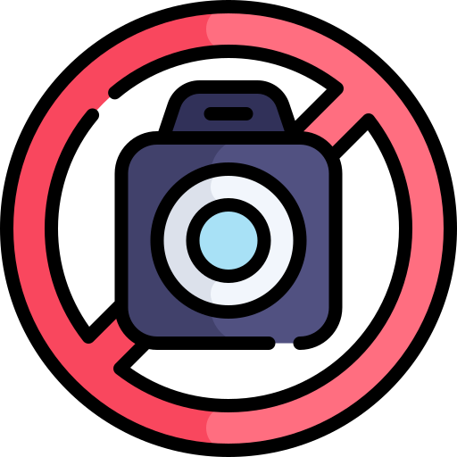 No camera Kawaii Lineal color icon