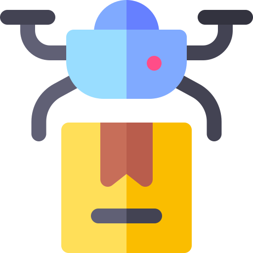 Drone delivery Basic Rounded Flat icon