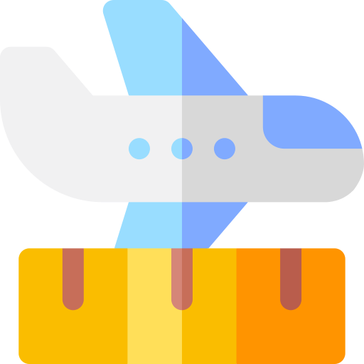 aereo di consegna Basic Rounded Flat icona