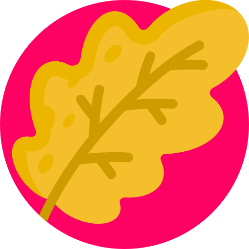 Oak leaf Detailed Flat Circular Flat icon