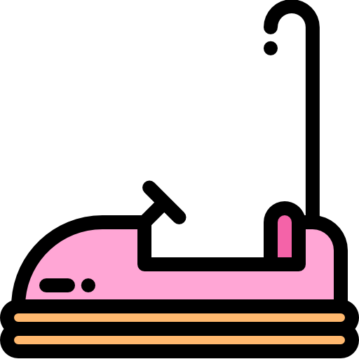 Bumper car Detailed Rounded Lineal color icon
