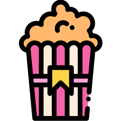 Pop corn Detailed Rounded Lineal color icon