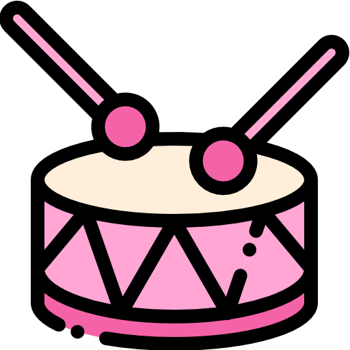 ドラム Detailed Rounded Lineal color icon