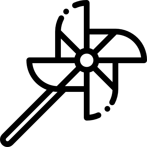 風車 Detailed Rounded Lineal icon