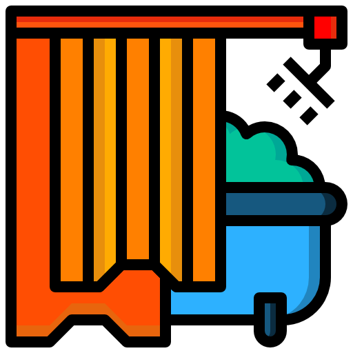 Bathtub Surang Lineal Color icon