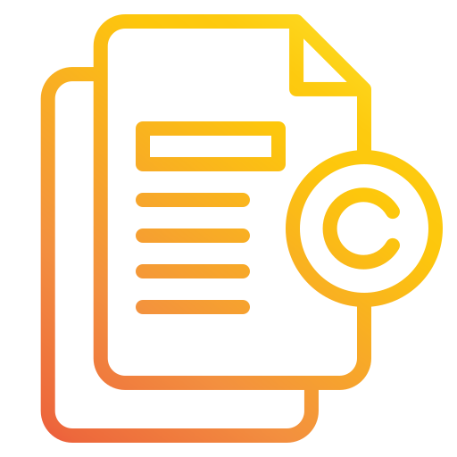 Copyright Generic gradient outline icon