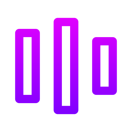 alignement central Generic gradient outline Icône