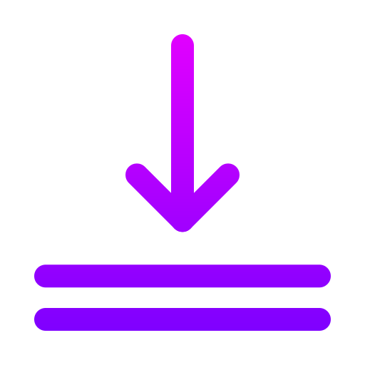 untere ausrichtung Generic gradient outline icon
