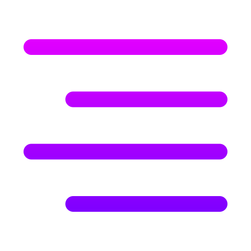 右揃え Generic gradient outline icon