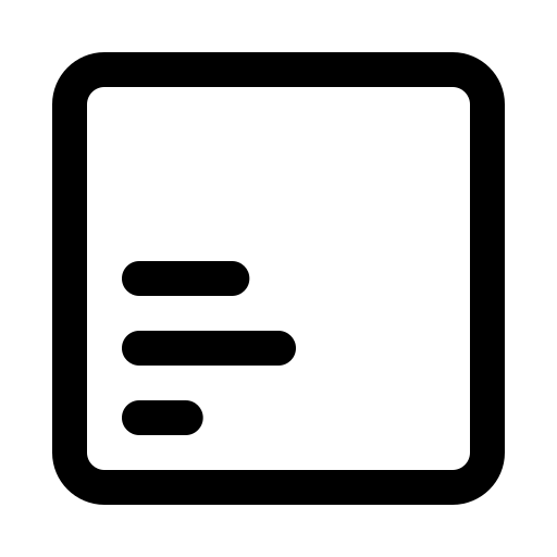 하단 정렬 Generic black outline icon