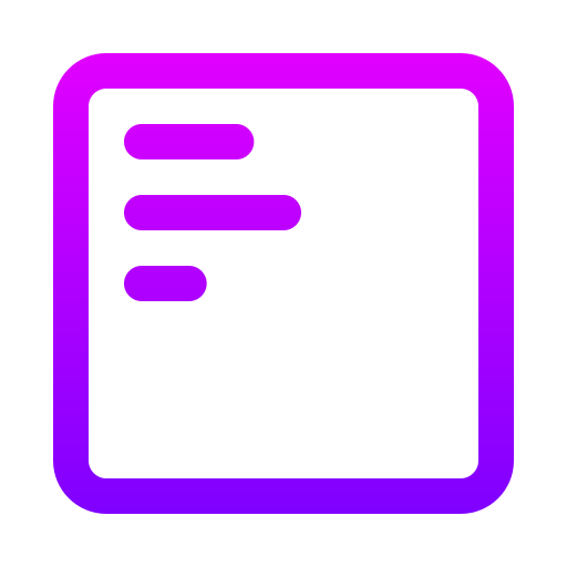 상단 정렬 Generic gradient outline icon