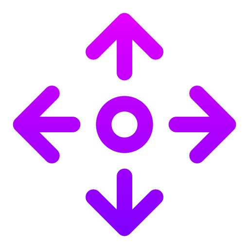 Four arrows Generic gradient outline icon