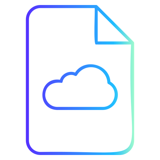 archivo en la nube Generic gradient outline icono