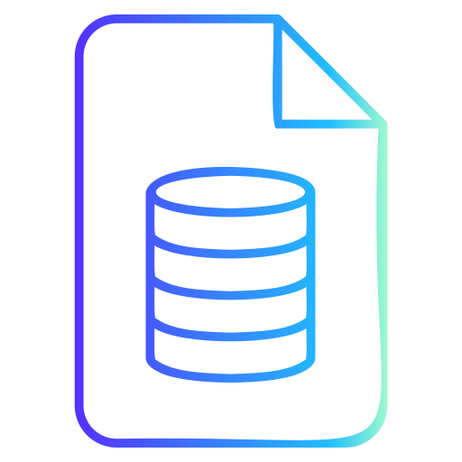 Database file Generic gradient outline icon