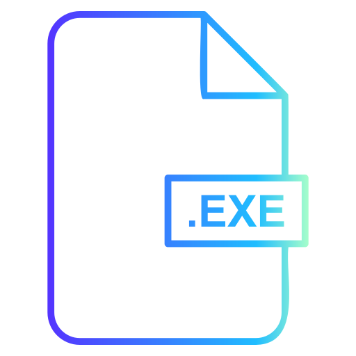 file exe Generic gradient outline icona