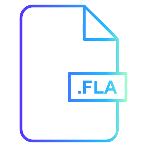 fla-datei Generic gradient outline icon