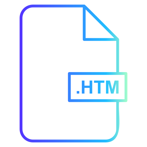 htmlファイル Generic gradient outline icon