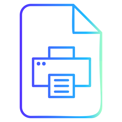 File printing Generic gradient outline icon