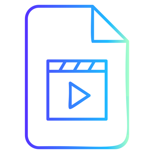 video bestand Generic gradient outline icoon