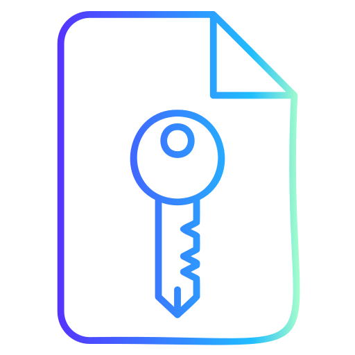 schlüsseldatei Generic gradient outline icon