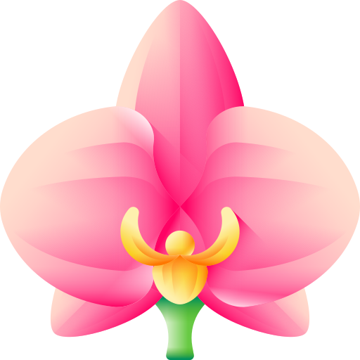 orquídea 3D Color Ícone