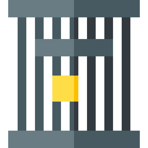 Jail Basic Straight Flat icon