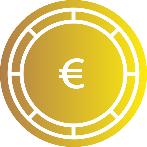 moeda de euro Generic gradient fill Ícone
