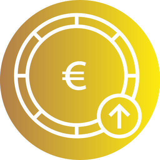moneda euro Generic gradient fill icono