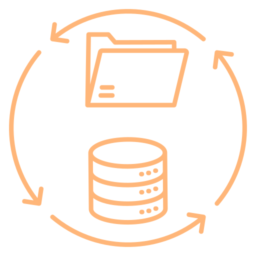 Data backup Generic color outline icon