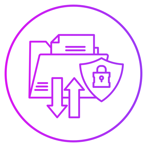 File transfer Generic gradient outline icon