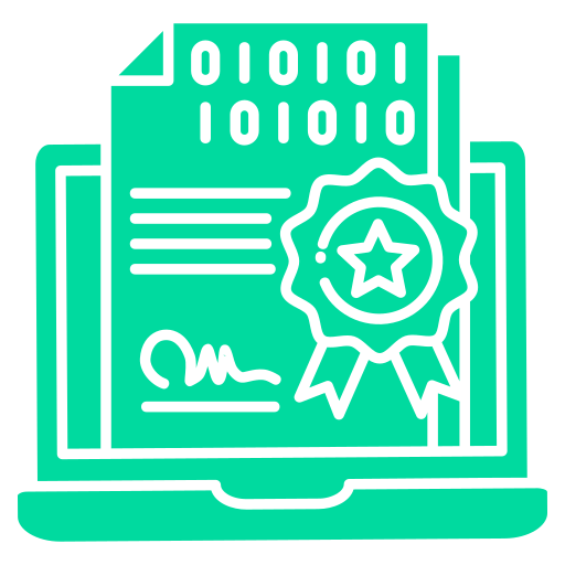 Digital certificate Generic color fill icon