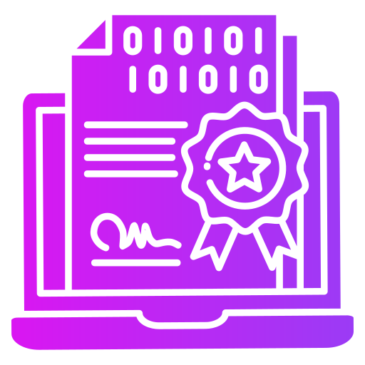 Digital certificate Generic gradient fill icon