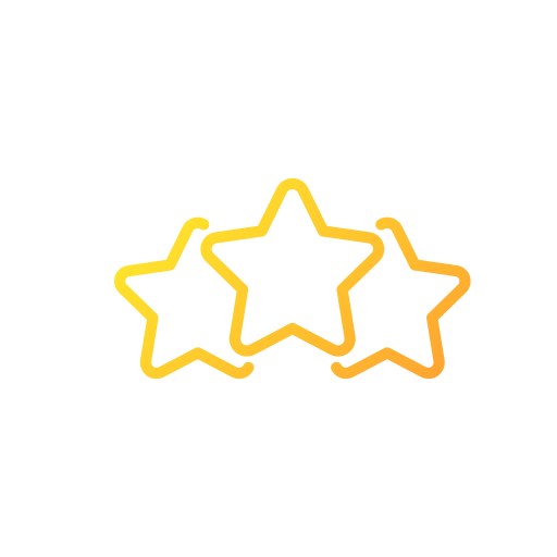 drie sterren Generic gradient outline icoon