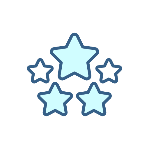Five stars Generic color lineal-color icon