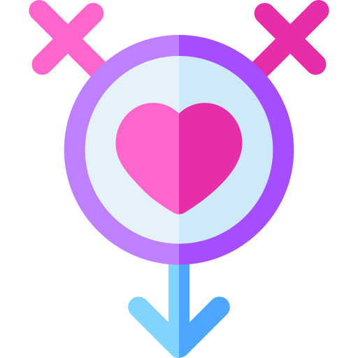 bisessuale Basic Rounded Flat icona