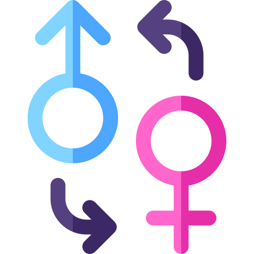 identita `di genere Basic Rounded Flat icona