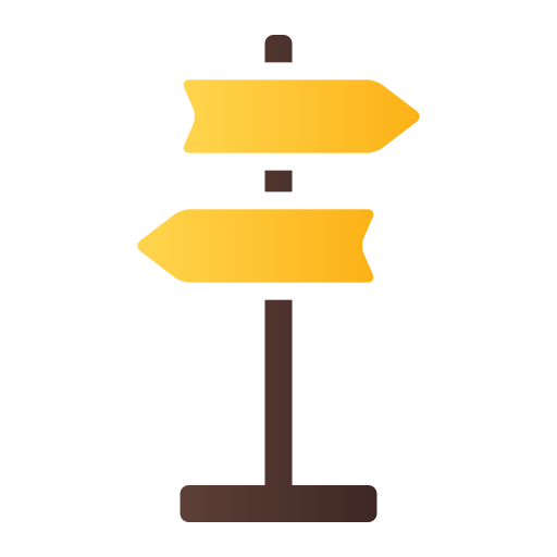 Directional sign Generic gradient fill icon