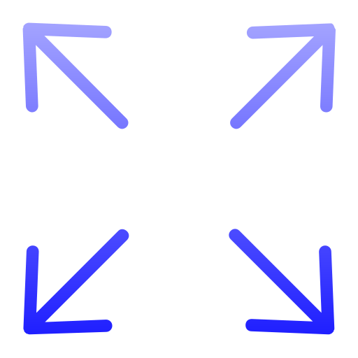 quatro flechas Generic gradient outline Ícone
