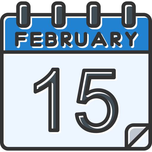 February Generic color lineal-color icon