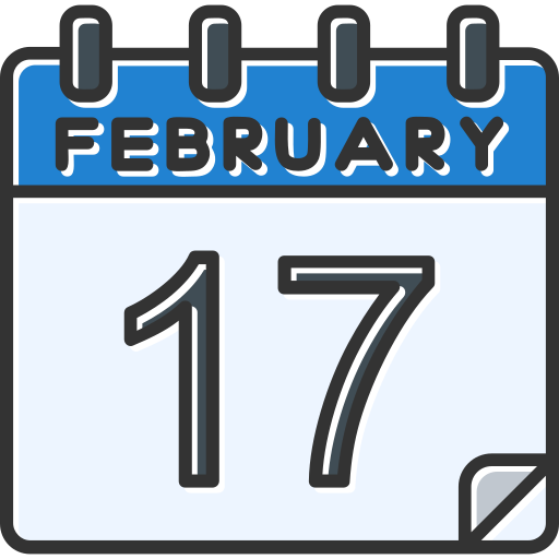 February Generic color lineal-color icon