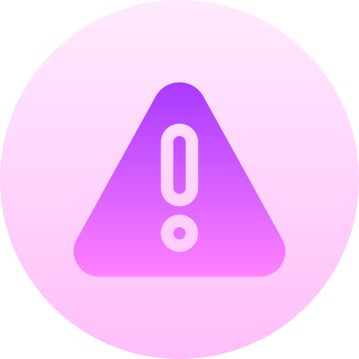 segnale di pericolo Basic Gradient Circular icona
