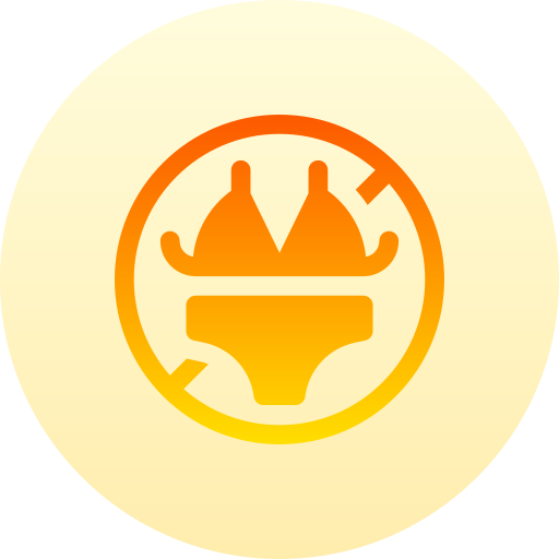 수영복 금지 Basic Gradient Circular icon