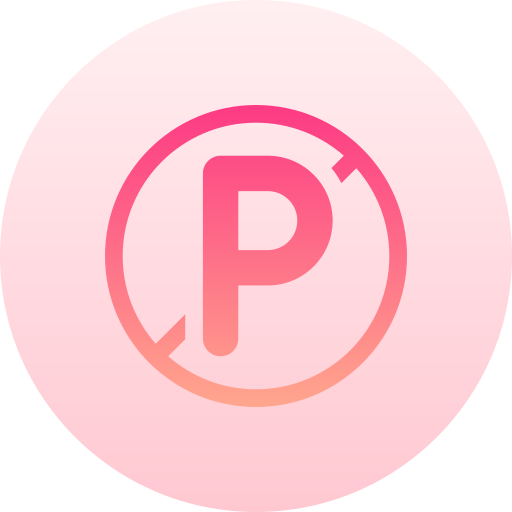 parcheggio vietato Basic Gradient Circular icona