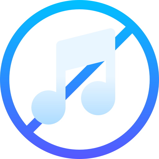 keine musik Basic Gradient Gradient icon