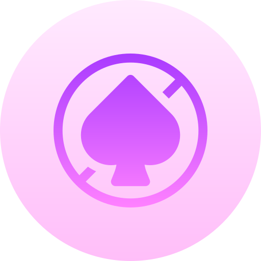Żadnego hazardu Basic Gradient Circular ikona
